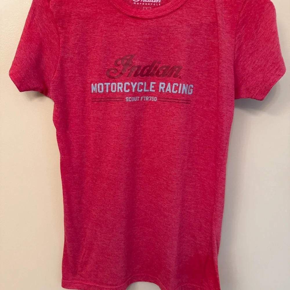 Indian Motorcycle Racing Women's Red Tee - Picture 2 of 6